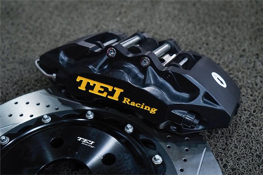 大众汽车改装刹车案例 大众途岳改装TEI Racing P60S六活塞刹车套件