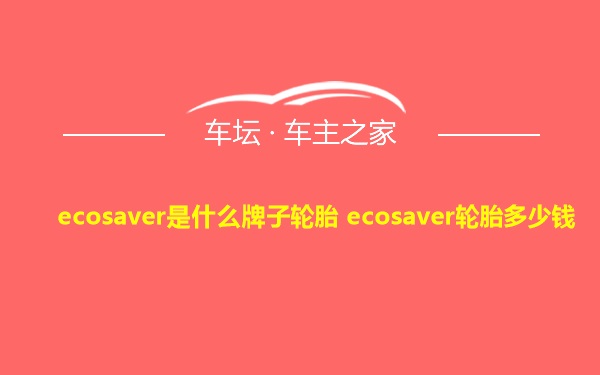 ecosaver是什么牌子轮胎 ecosaver轮胎多少钱