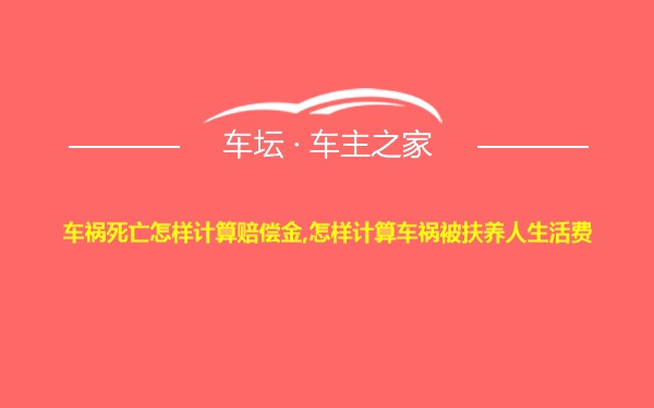 车祸死亡怎样计算赔偿金,怎样计算车祸被扶养人生活费