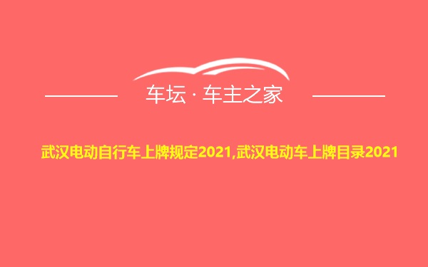武汉电动自行车上牌规定2021,武汉电动车上牌目录2021