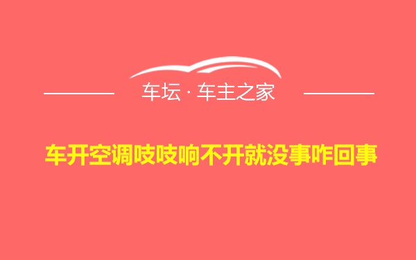 车开空调吱吱响不开就没事咋回事