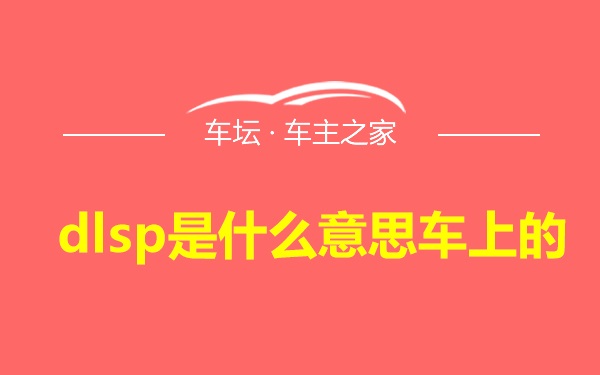 dlsp是什么意思车上的