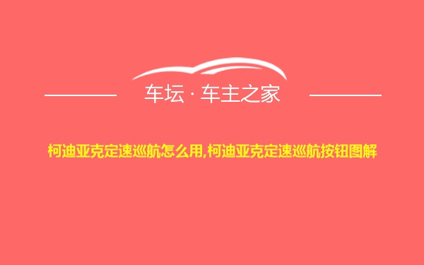 柯迪亚克定速巡航怎么用,柯迪亚克定速巡航按钮图解