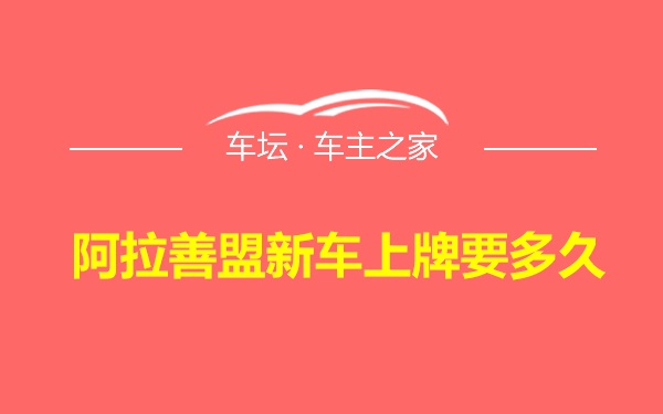 阿拉善盟新车上牌要多久