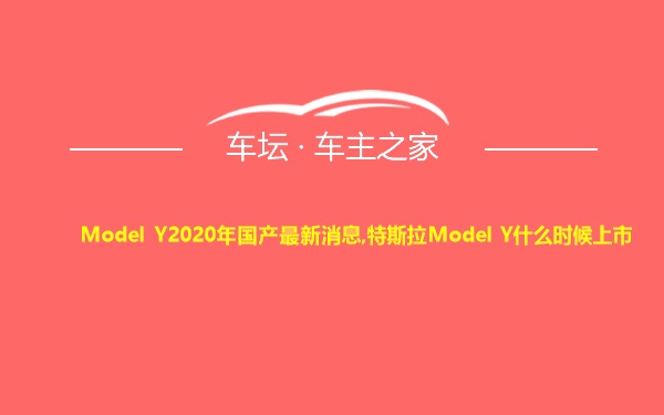 Model Y2020年国产最新消息,特斯拉Model Y什么时候上市