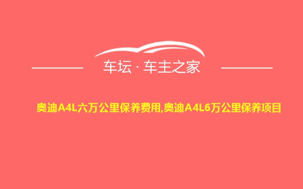 奥迪A4L六万公里保养费用,奥迪A4L6万公里保养项目