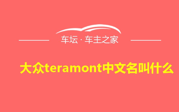 大众teramont中文名叫什么