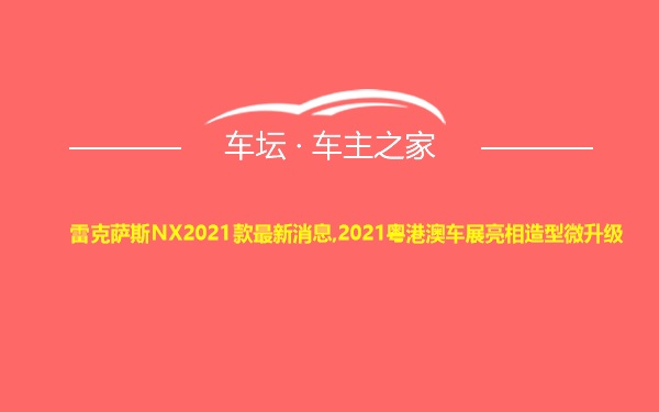 雷克萨斯NX2021款最新消息,2021粤港澳车展亮相造型微升级