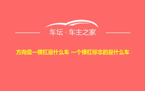 方向盘一横杠是什么车 一个横杠标志的是什么车