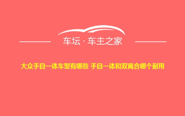 大众手自一体车型有哪些 手自一体和双离合哪个耐用