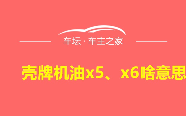 壳牌机油x5、x6啥意思